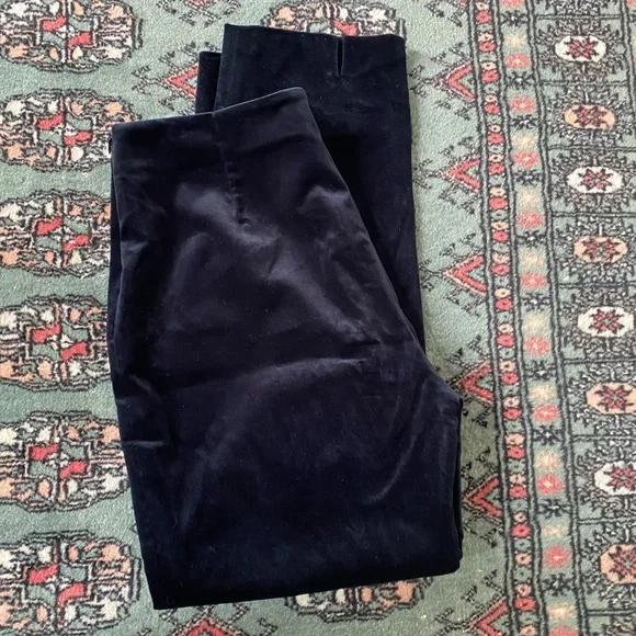 Piazza Sempione Audrey luxe deep blue velvet crops - Picture 5 of 7